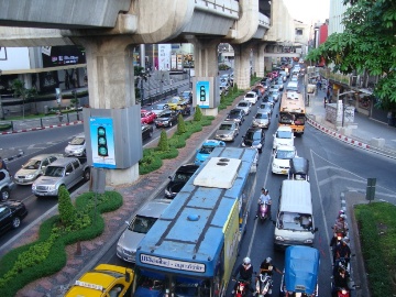 Busy Bangkok traffic